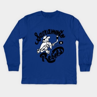 Defunct Sacramento Rebels Hockey Kids Long Sleeve T-Shirt